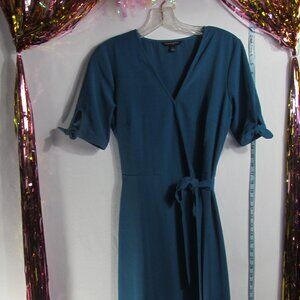 Banana Republic size 4 teal wrap dress EUC
